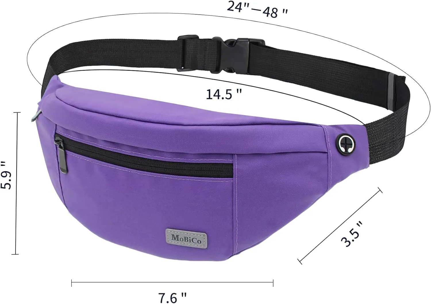 Large Crossbody Fanny Pack for men women with 4-Zipper Pockets,Waist bag for Workout Traveling Hiking Running Walking Outdoors Sport Fishing Waist Pack