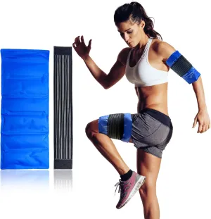 Large Reusable Hot Cold Pack & Wrap with Adjustable Elastic Strap for Head, Neck, Shoulder, Elbow, Back, Knee, Calf, Ankles Pain or Injury
