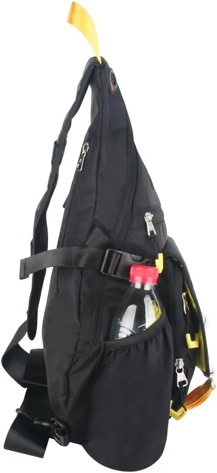 Large Sling Bag Backpack Pack 13 inches Laptop Bag Satchel School Travel Bag Black