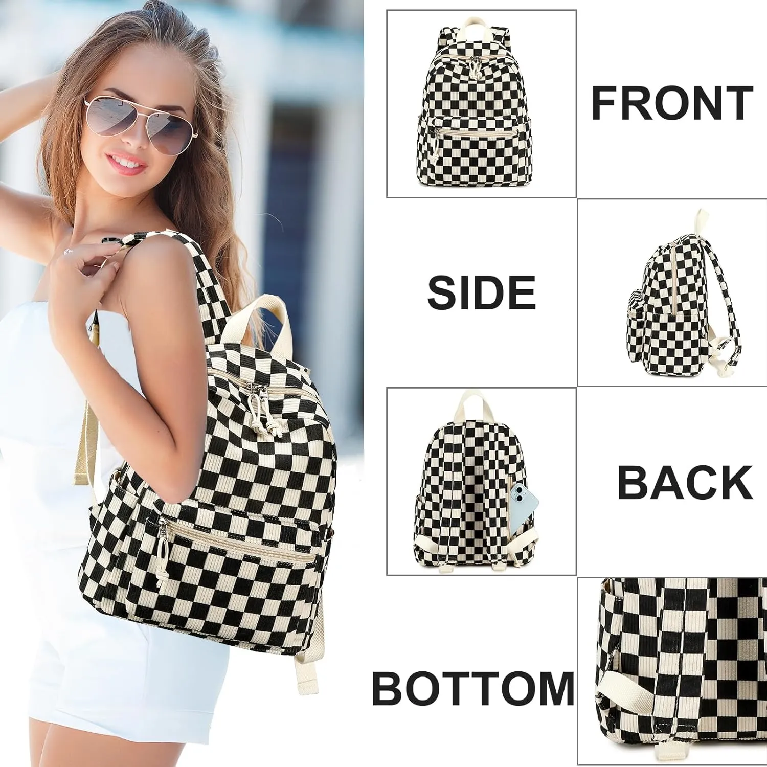LEDAOU Mini Backpack Girls Cute Small Backpack Purse for Women Teens Kids School Travel Shoulder Purse Bag