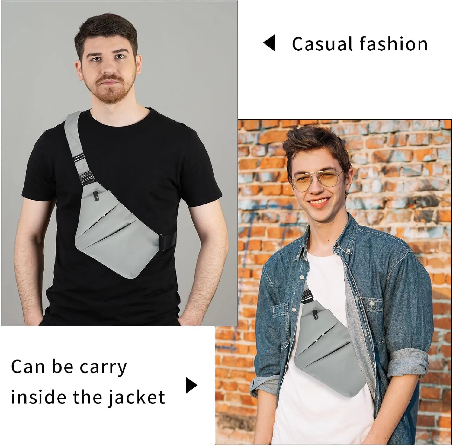 Lightweight Sling Bag, Anti Theft Crossbody Bags for Women Men Casual Shoulder Crossbody Sport Travel Hiking Bag