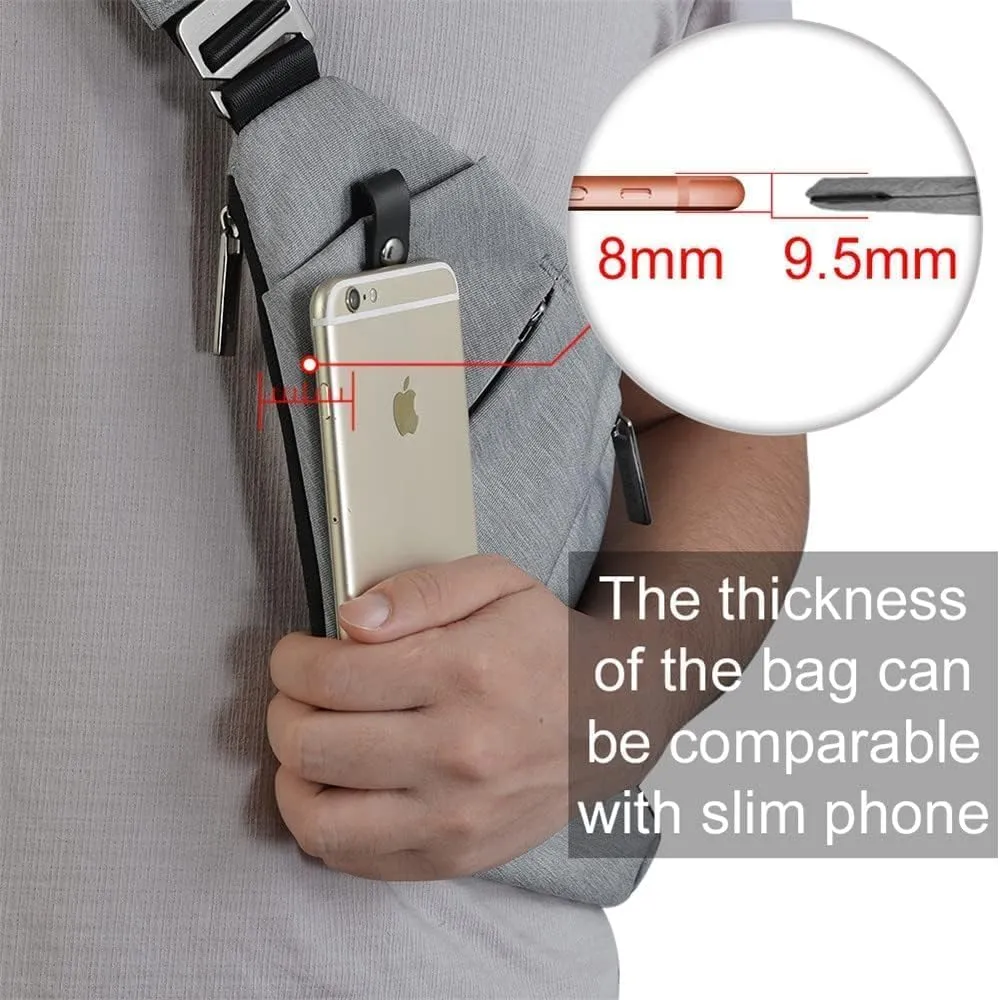 Lightweight Sling Bag, Anti Theft Crossbody Bags for Women Men Casual Shoulder Crossbody Sport Travel Hiking Bag