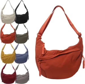 Limorence Crossbody Bag - Fashion Plain Color for Women, Nylon Crossbody Bags for Women, Crescent Crossbody Bag