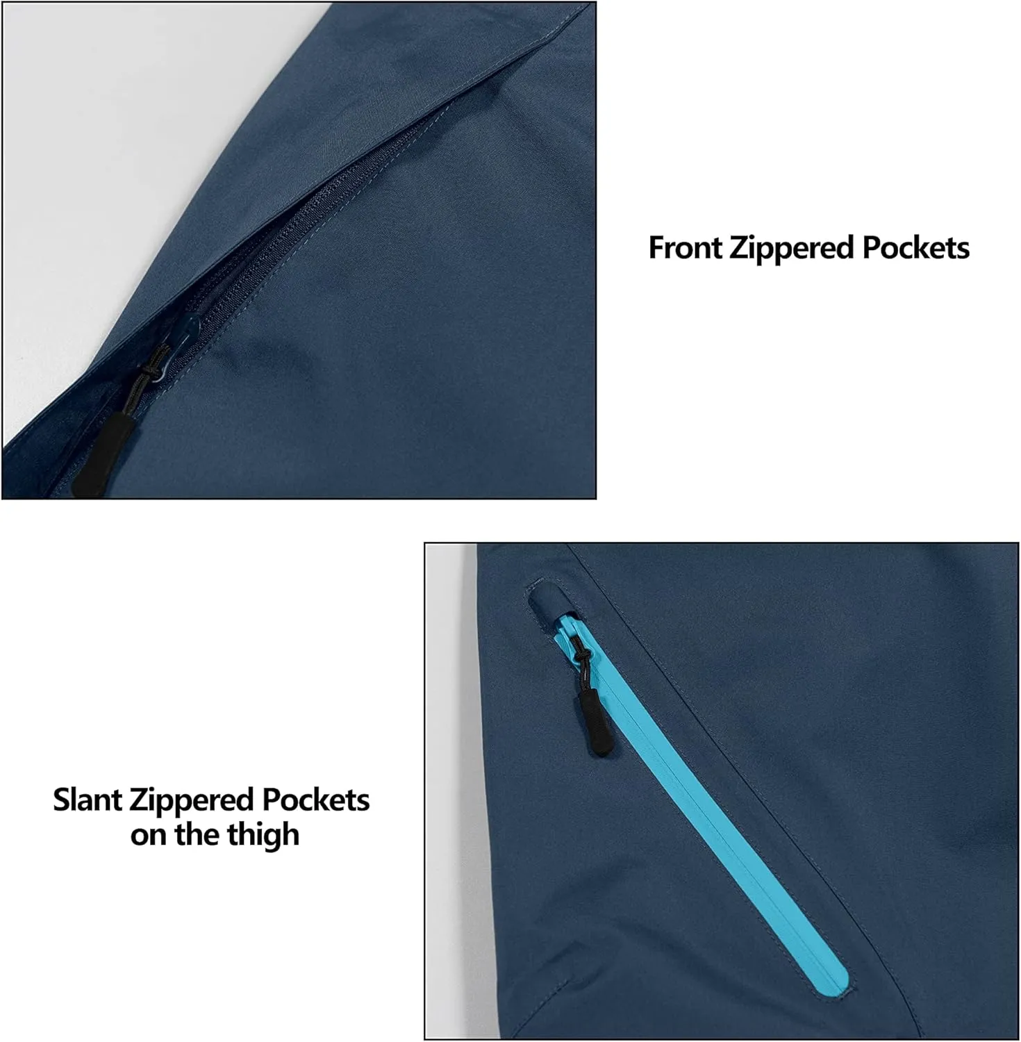 Little Donkey Andy Women's Lightweight Waterproof Rain Pants Breathable Hiking Pants for Outdoor Fishing
