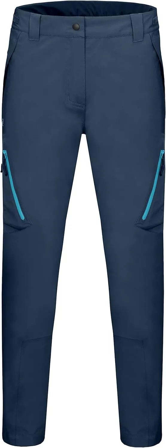 Little Donkey Andy Women's Lightweight Waterproof Rain Pants Breathable Hiking Pants for Outdoor Fishing