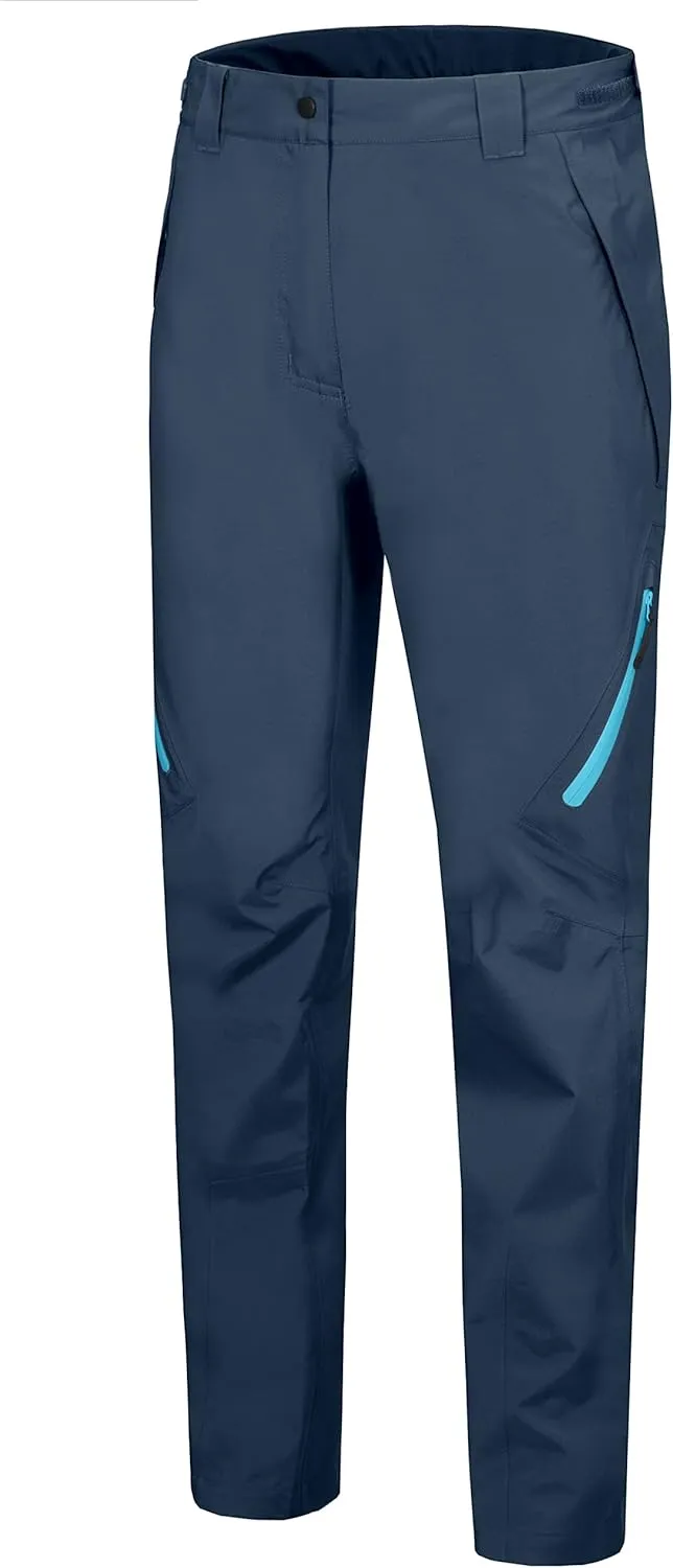 Little Donkey Andy Women's Lightweight Waterproof Rain Pants Breathable Hiking Pants for Outdoor Fishing