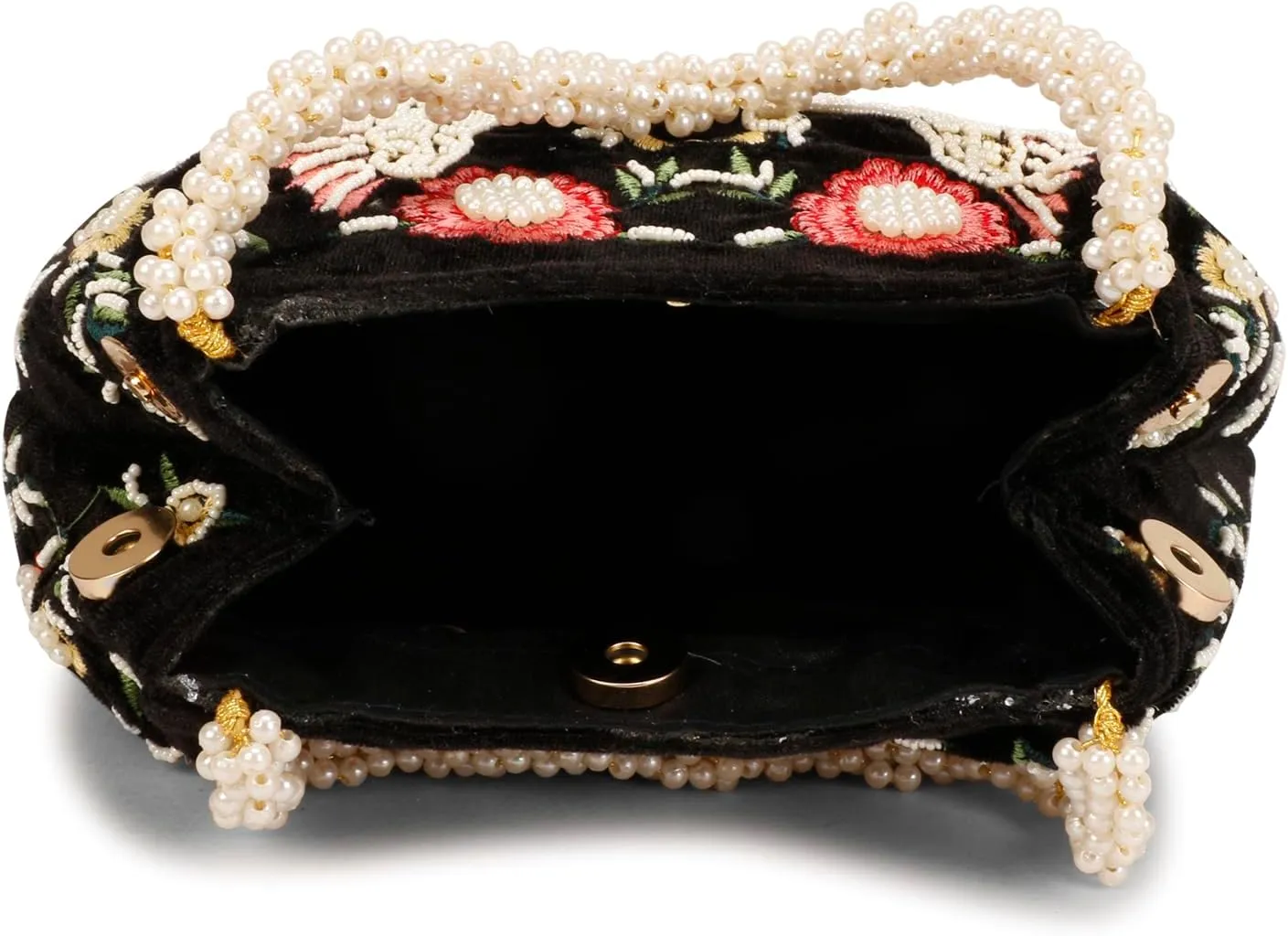 LONGING TO BUY Indian Peacock Embrodiery Potli Bag With Both Side Hand Work, Fancy Potli Bag for Women