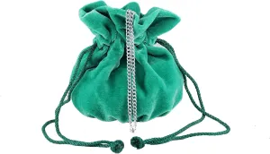 LONI British Hand Made Fantasy Suede Velvet Drawstring Clutch Shoulder Cross-body Bag