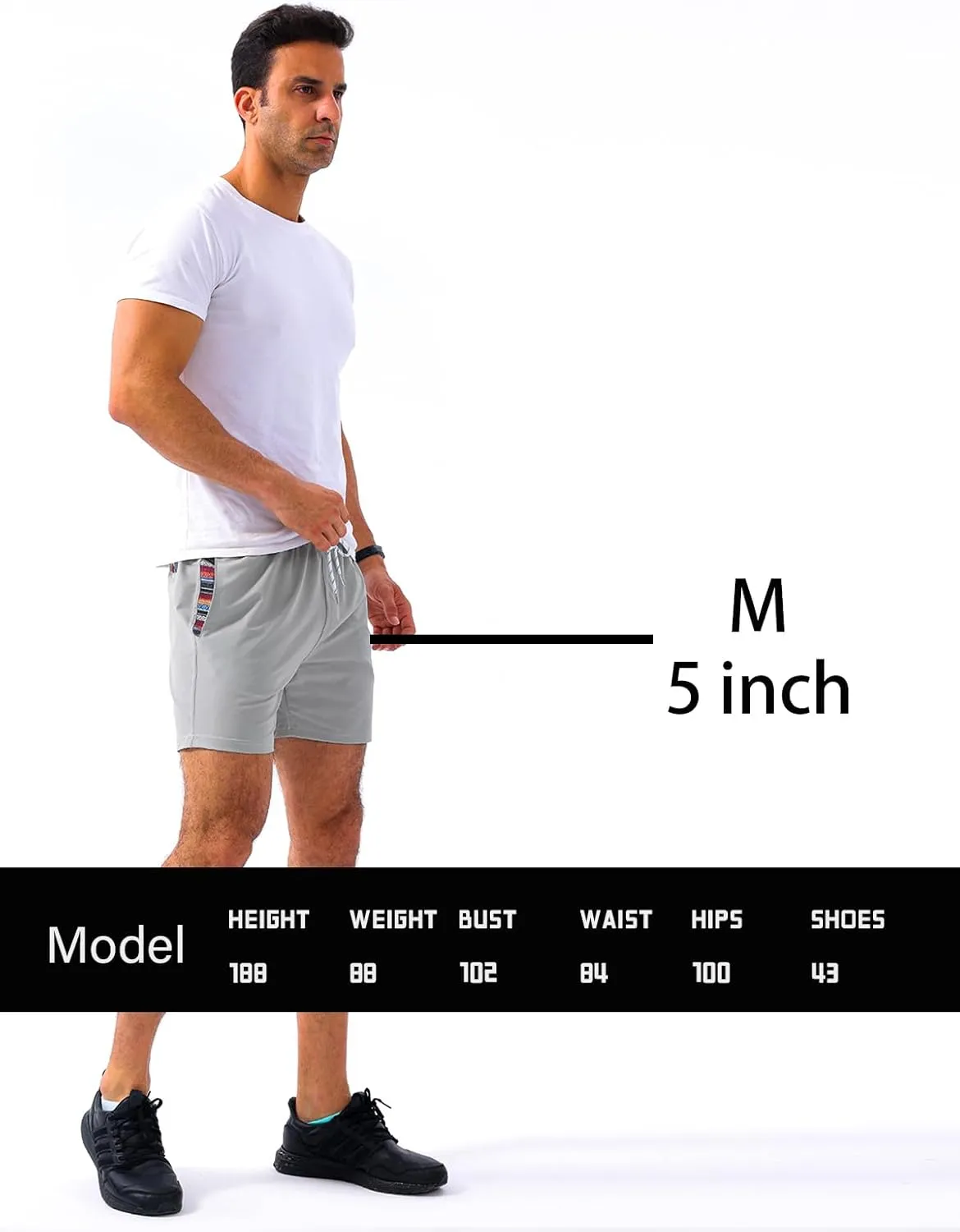 Loopory Mens Casual Shorts-Drawstring Summer Beach Stretch Twill Golf Shorts-Anti-Wrinkle Fabric-5"&7"