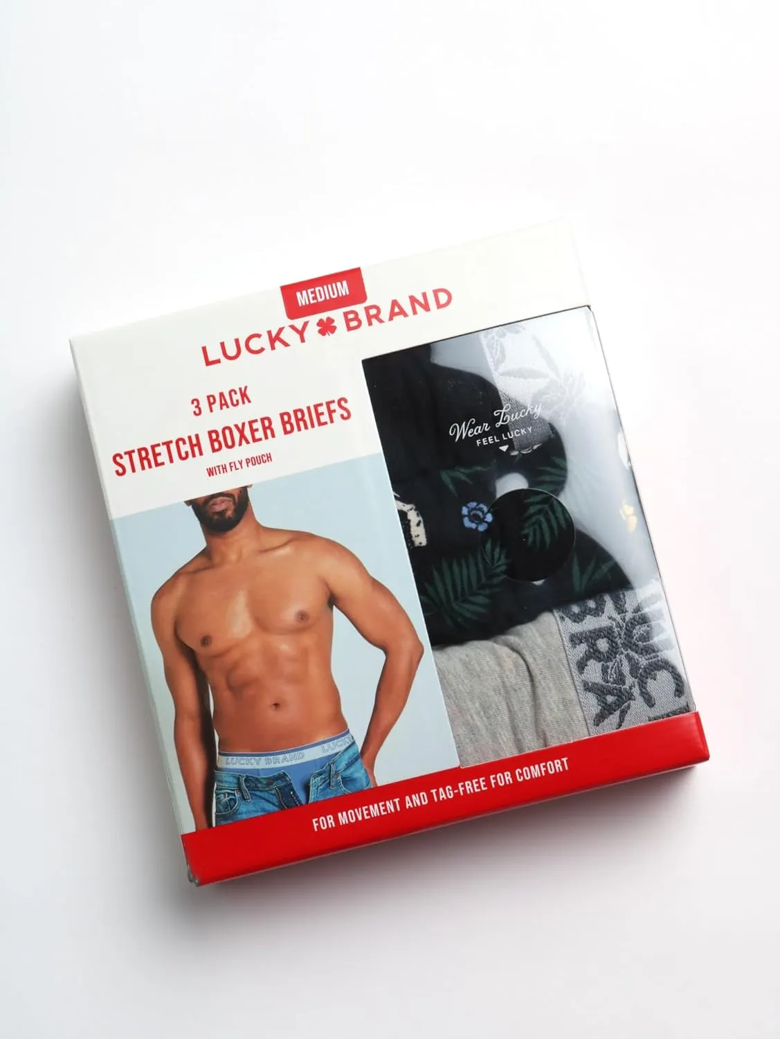 Lucky Brand Men's Boxer Briefs - 3 Pack Athletic Compression Quick Dry Underwear - Boxers for Men (Sizes: S-XXL)