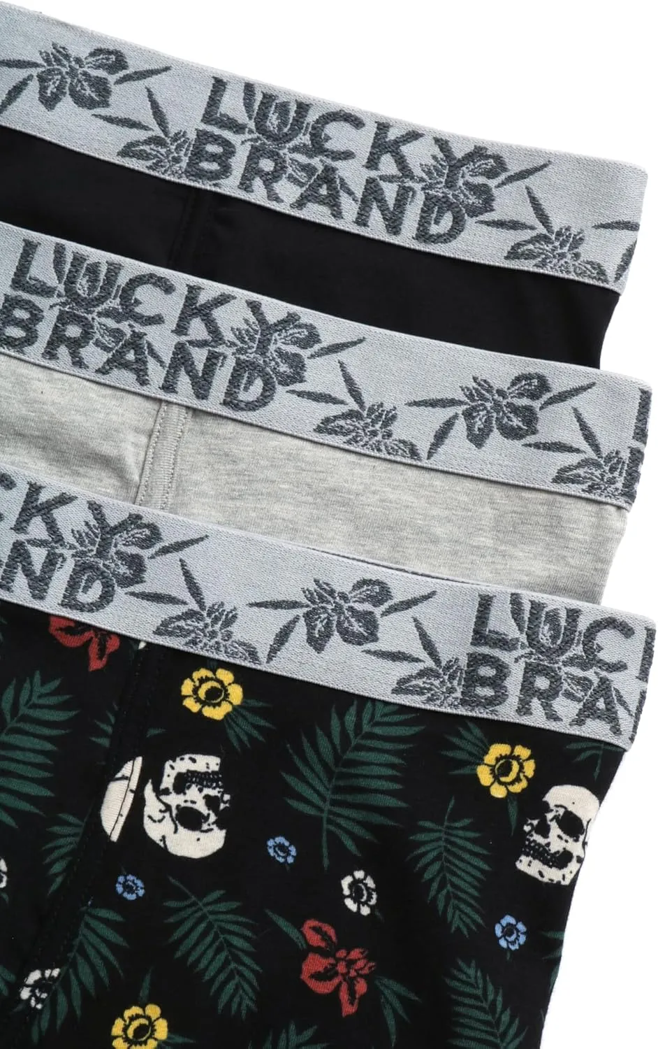 Lucky Brand Men's Boxer Briefs - 3 Pack Athletic Compression Quick Dry Underwear - Boxers for Men (Sizes: S-XXL)