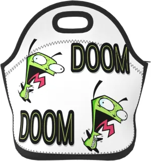 Lunch Bags Invader Anime Zim Insulated Lunch Tote Reusable Portable Lunch Box for Outdoor Office Picnic 11 X 11.4 X 5.5 in