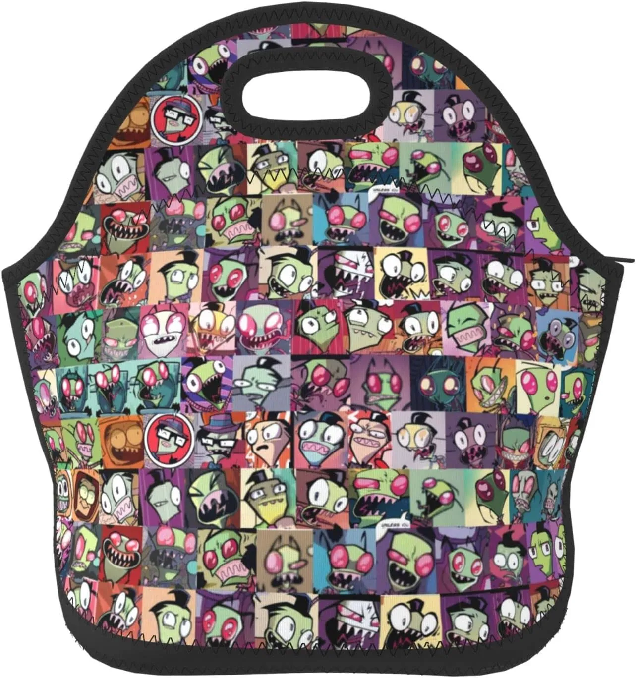 Lunch Bags Invader Anime Zim Insulated Lunch Tote Reusable Portable Lunch Box for Outdoor Office Picnic 11 X 11.4 X 5.5 in