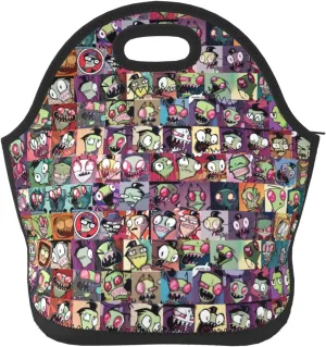 Lunch Bags Invader Anime Zim Insulated Lunch Tote Reusable Portable Lunch Box for Outdoor Office Picnic 11 X 11.4 X 5.5 in