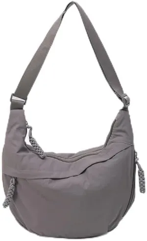 Lushandy Nylon Crossbody Bags for Women, Crescent Bag Luna Bag Casual Hobo Crossbody Purse Dumpling Bags Moon Shoulder Purse