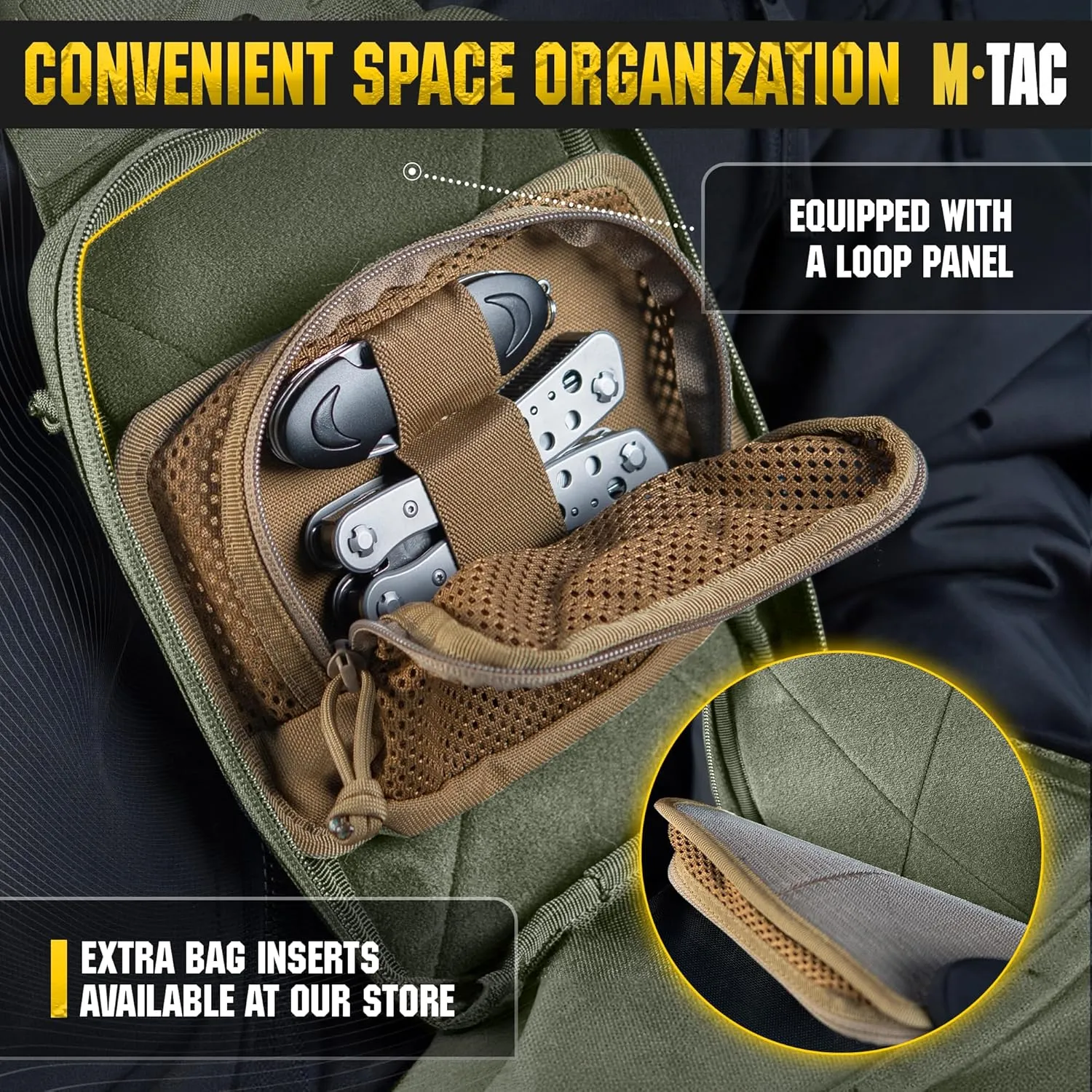 M-Tac Elite Sling Bag - EDC Tactical Crossbody Concealed Carry CCW Chest Pack