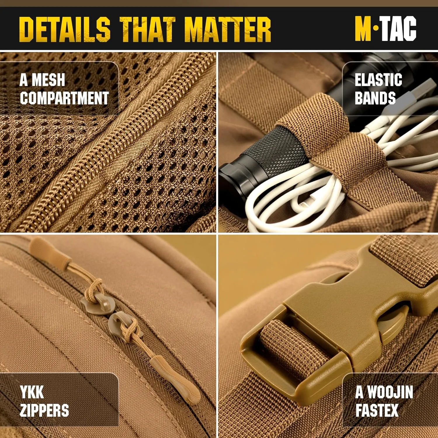 M-Tac Small Companion Waist Pack - Tactical Style Belt Bag EDC - Fanny Pack for Men (Dark Coyote)