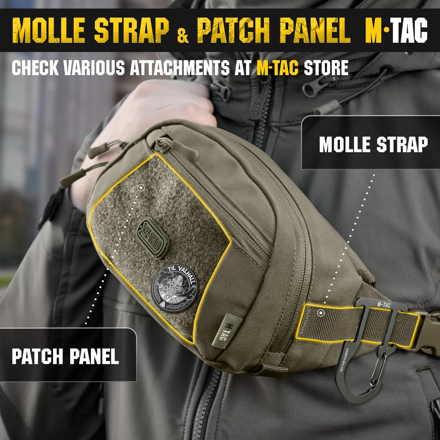 M-Tac Small Companion Waist Pack - Tactical Style Belt Bag EDC - Fanny Pack for Men (Ranger Green)