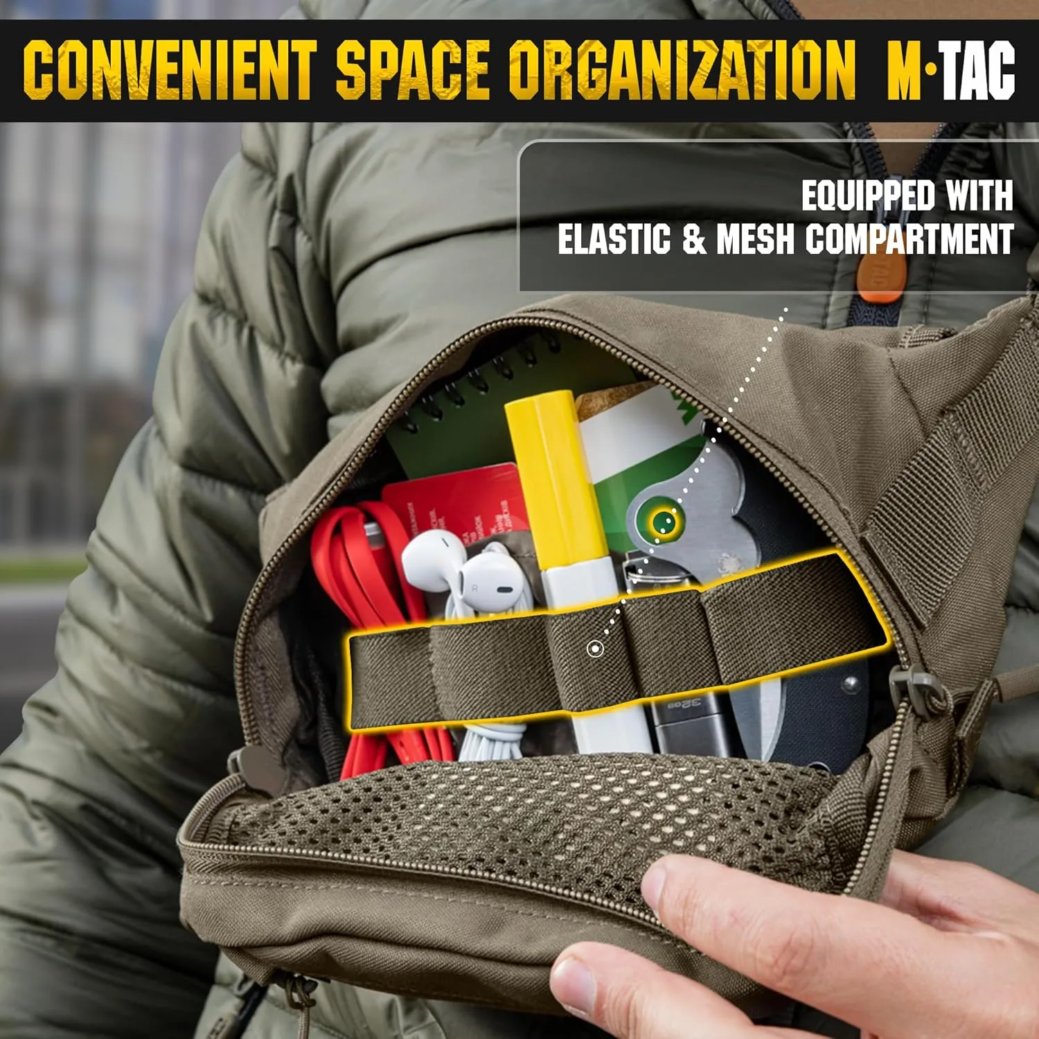 M-Tac Small Companion Waist Pack - Tactical Style Belt Bag EDC - Fanny Pack for Men (Ranger Green)