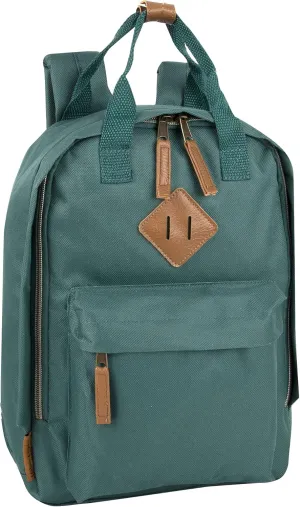 MADISON & DAKOTA Canvas Mini Backpack for Everyday & Day Pack Rucksack in Solid Color Blocks (Kale)