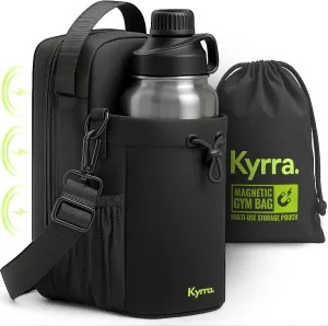 Magnetic Gym Water Bottle Bag Pouch Crossbody Waterproof Sling Adjustable Strap Phone Holder For Men Women Workout Fitness Travel Outdoor Hiking Versatile Secure Durable Hydration Magnetic Pouch