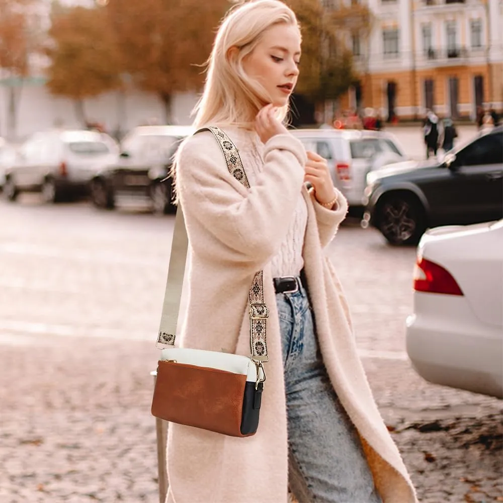 Makes Small Sling Bag for Women, Vegan Leather Fanny Pack Crossbody Bags for Women, Chest Bag With Wide Strap