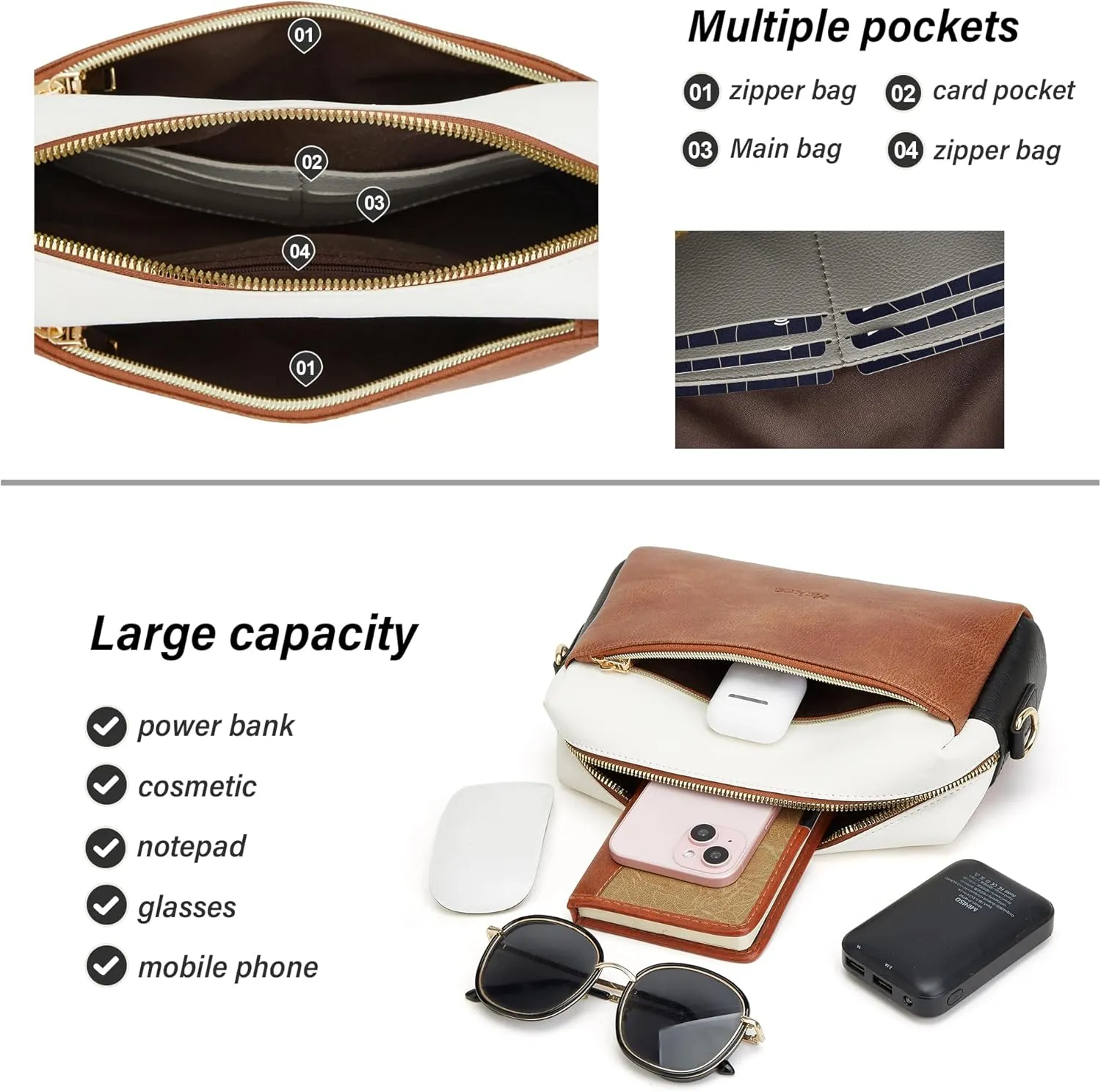 Makes Small Sling Bag for Women, Vegan Leather Fanny Pack Crossbody Bags for Women, Chest Bag With Wide Strap
