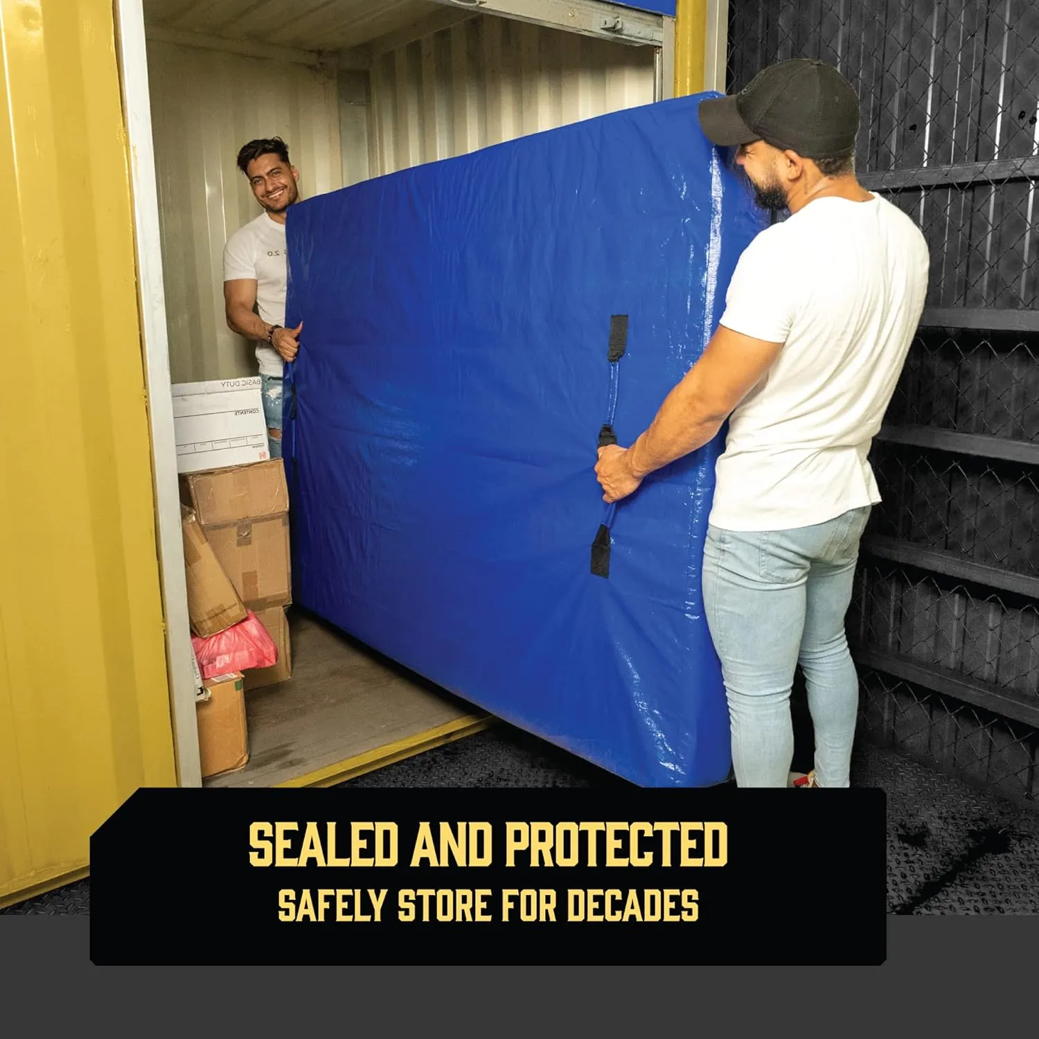 Mattress Bags for Moving with 8 Handles Full XL - 2 PACK Extra-Thick Mattress Bag for Moving - Reusable Mattress Storage Bag - Zippered Mattress Cover for Moving, Moving Mattress Bag Protector