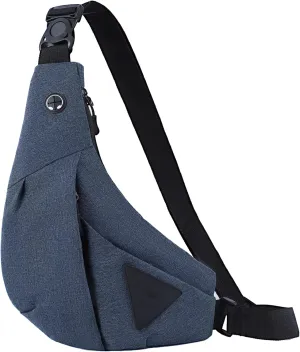 MAYMOONER Anti Theft Crossbody Bag Sling Chest Bags for Women Men Shoulder Bag Anti-theft Design for Travel Sport Work Blue