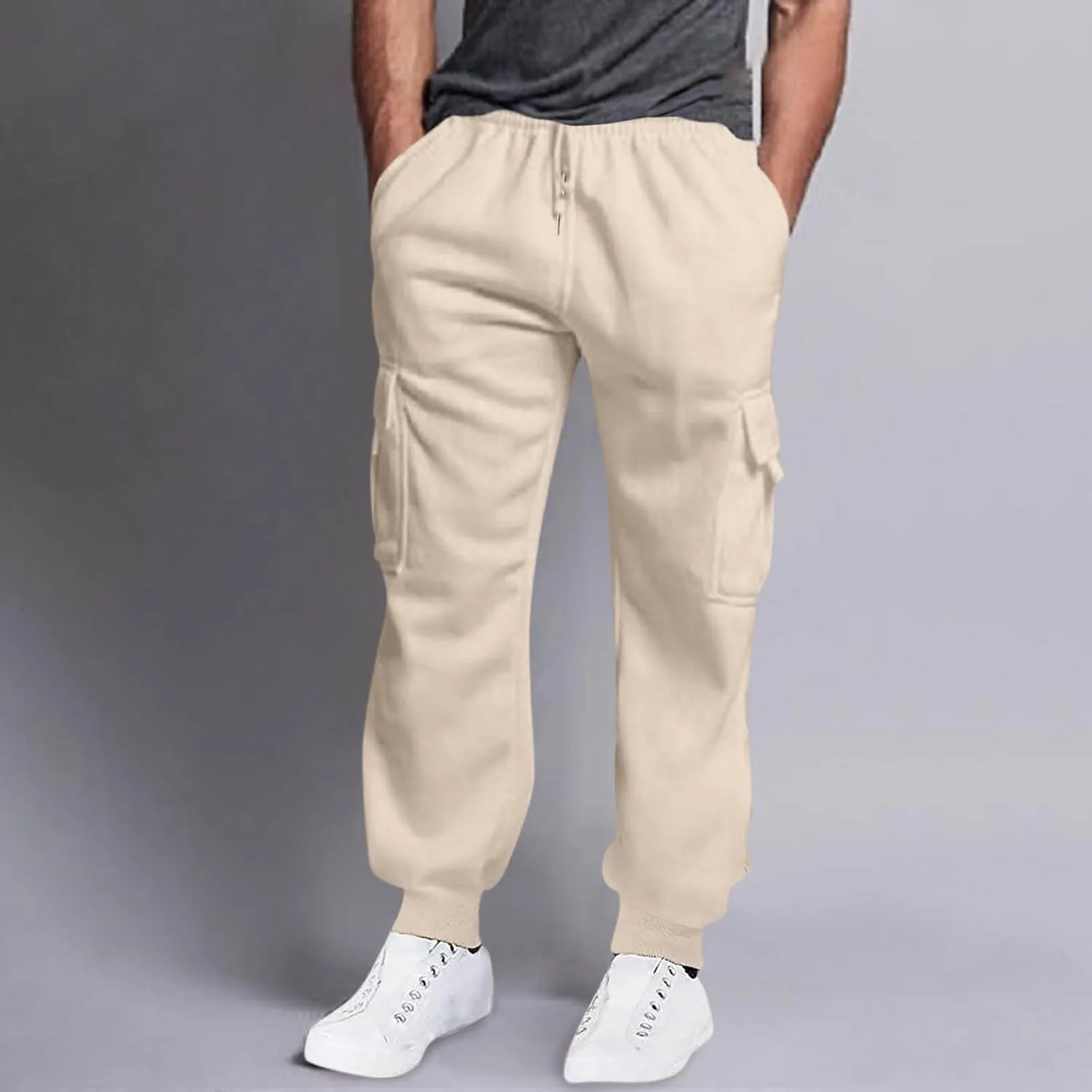 Men's Athletic Running Sweatpants Casual Sports Length Solid Mens Pants Men's Pants Men's Cotton Casual Sweatpants
