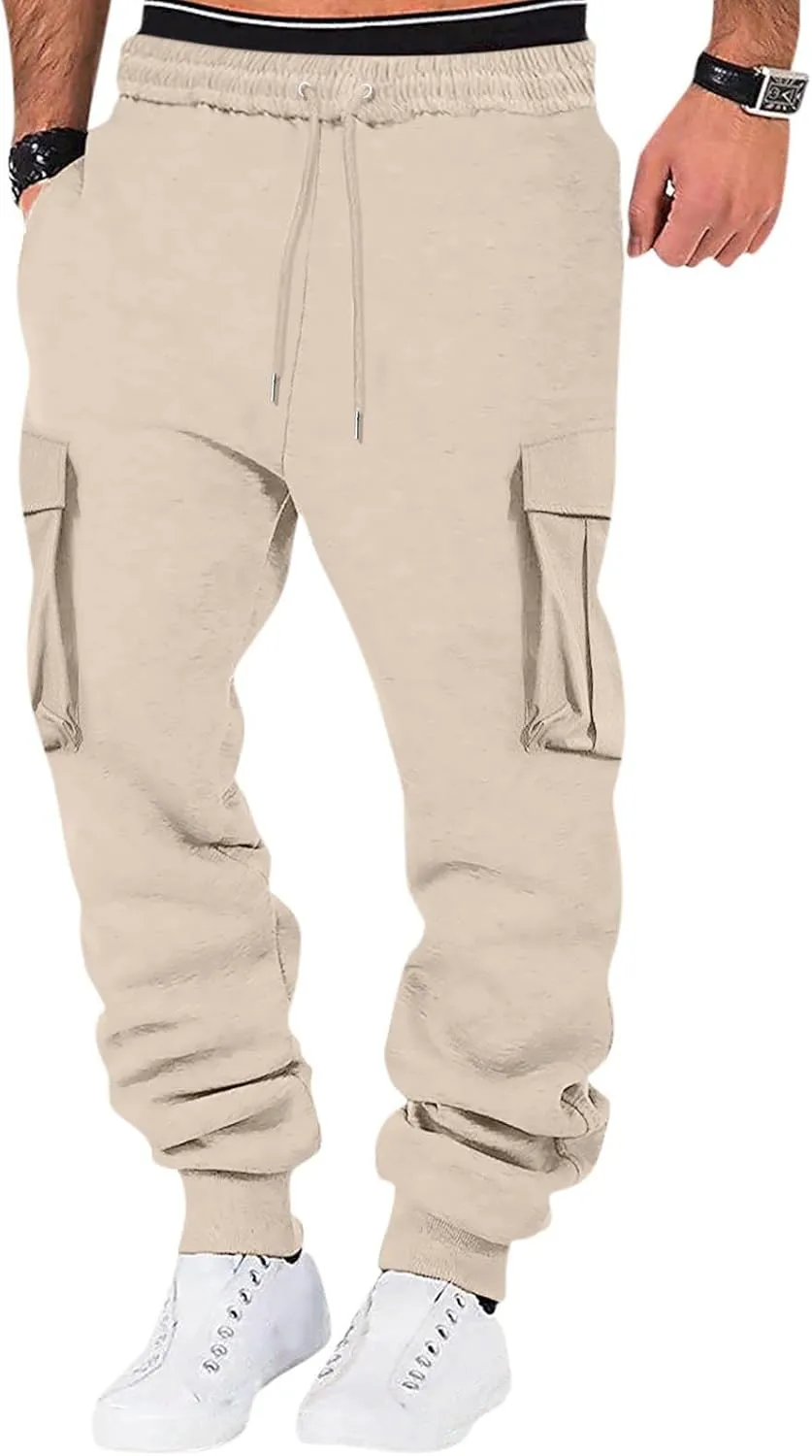 Men's Athletic Running Sweatpants Casual Sports Length Solid Mens Pants Men's Pants Men's Cotton Casual Sweatpants