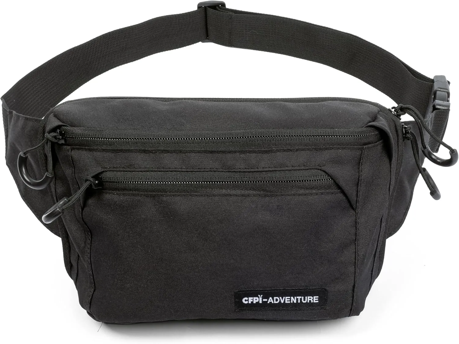 Men's Fanny Pack - Stylish and Durable Waist Bag with Adjustable Strap, Multiple Zippered Pockets, Lightweight and Secure Hip Pack for Travel, Outdoor Activities, and Everyday Use BLACK