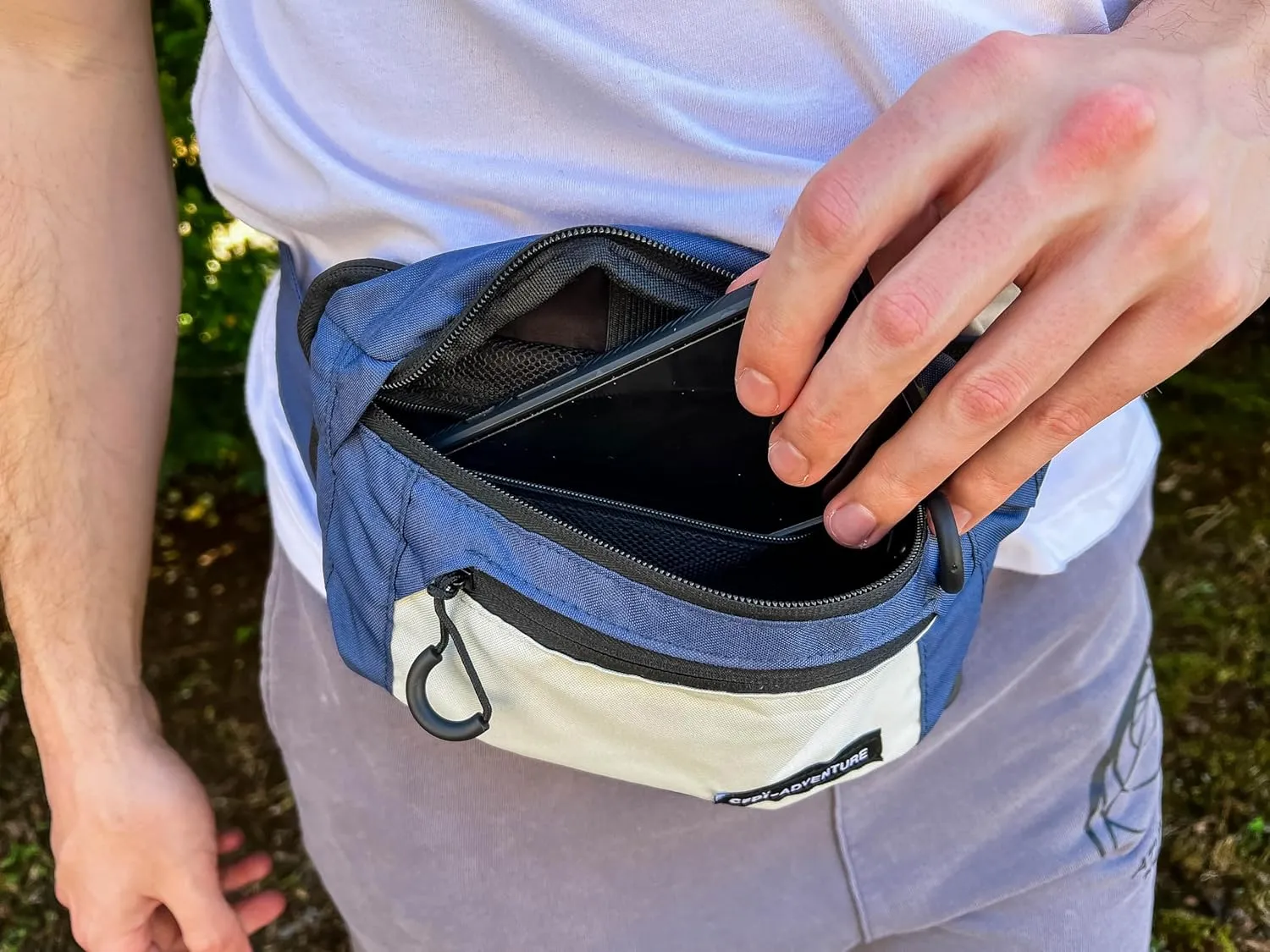 Men's Fanny Pack - Stylish and Durable Waist Bag with Adjustable Strap, Multiple Zippered Pockets, Lightweight and Secure Hip Pack for Travel, Outdoor Activities, and Everyday Use BLUE