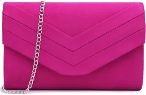 Milisente Evening Bag for Women, Suede Envelope Evening Purses Crossbody Shoulder Clutch Bag