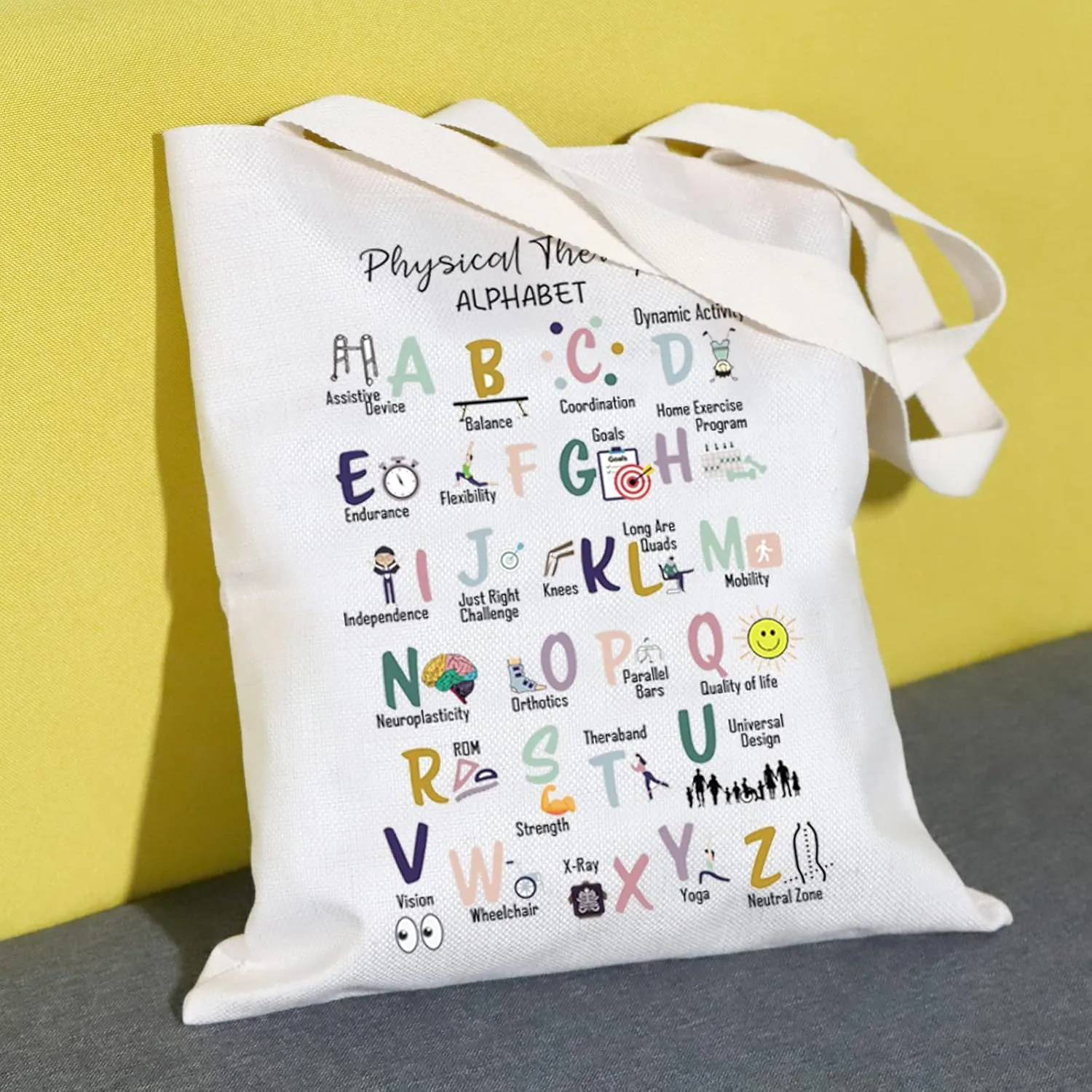 MNIGIU Physical Therapy Tote Bag - PT Appreciation Gift for Occupational Therapist Graduation