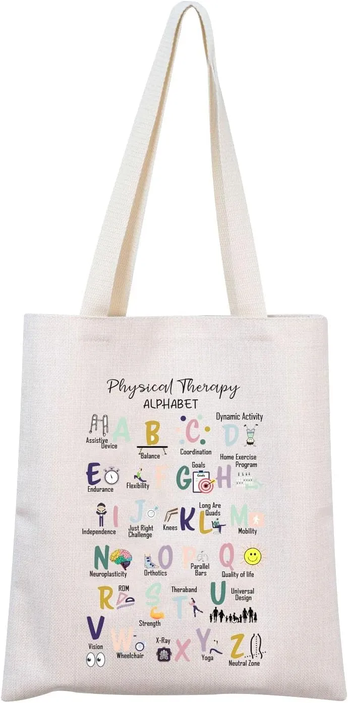 MNIGIU Physical Therapy Tote Bag - PT Appreciation Gift for Occupational Therapist Graduation