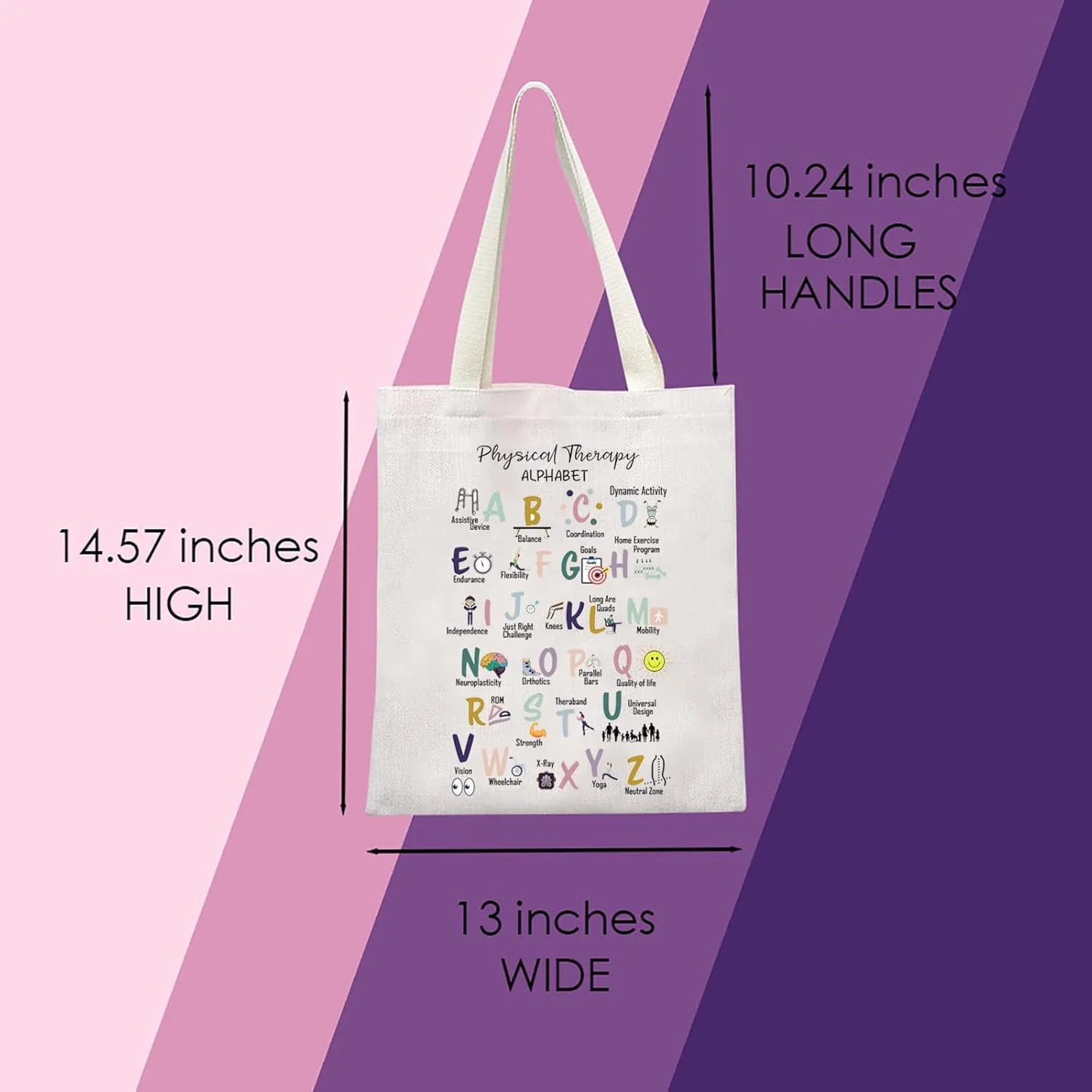 MNIGIU Physical Therapy Tote Bag - PT Appreciation Gift for Occupational Therapist Graduation