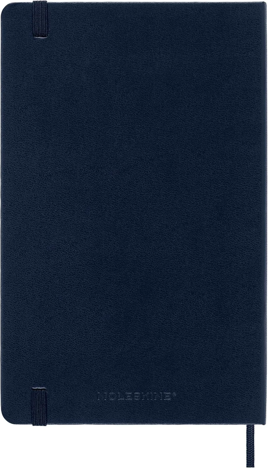 Moleskine Classic Notebook, Hard Cover, Large (5" x 8.25") Plain/Blank, Sapphire Blue, 240 Pages