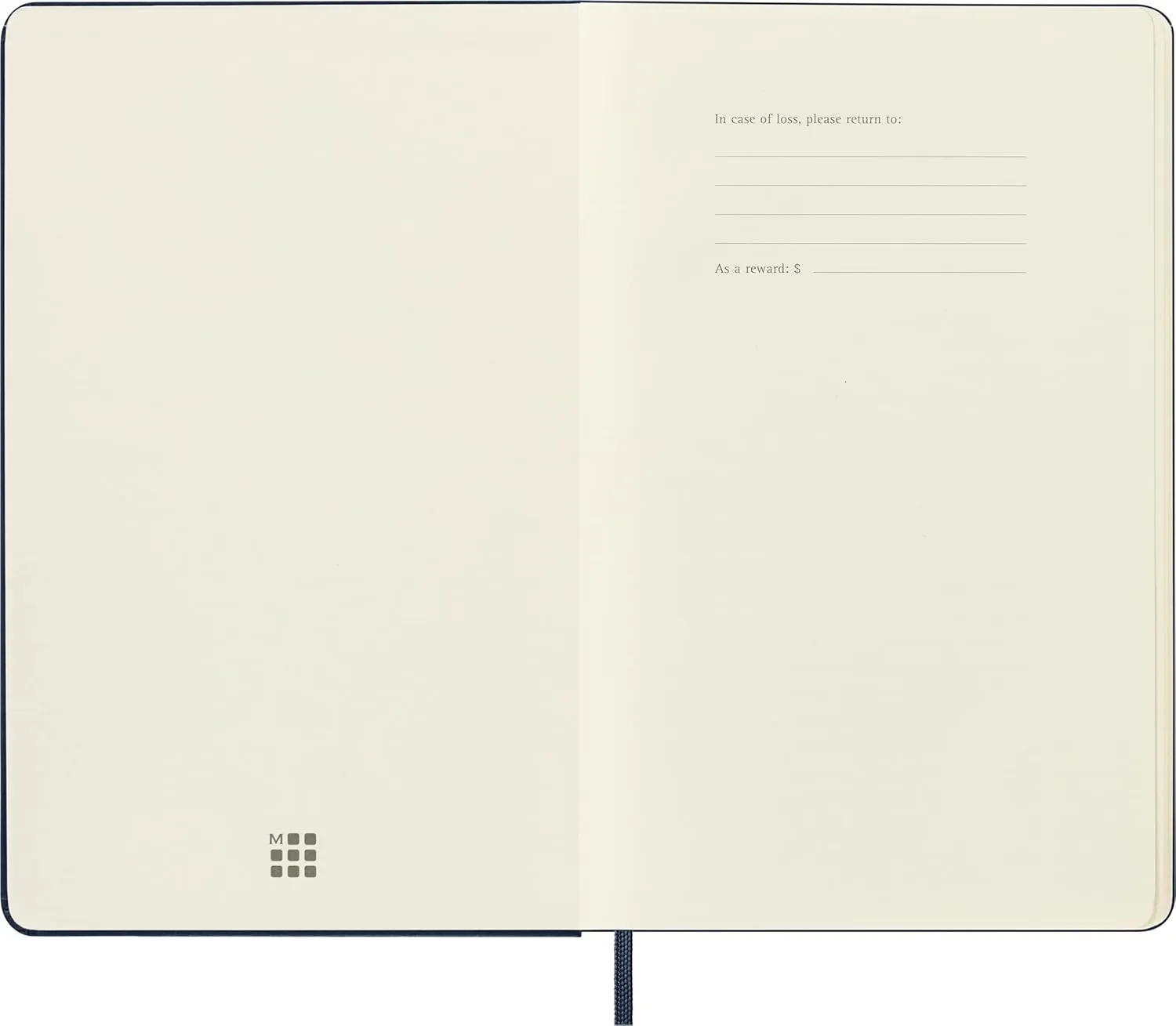 Moleskine Classic Notebook, Hard Cover, Large (5" x 8.25") Plain/Blank, Sapphire Blue, 240 Pages