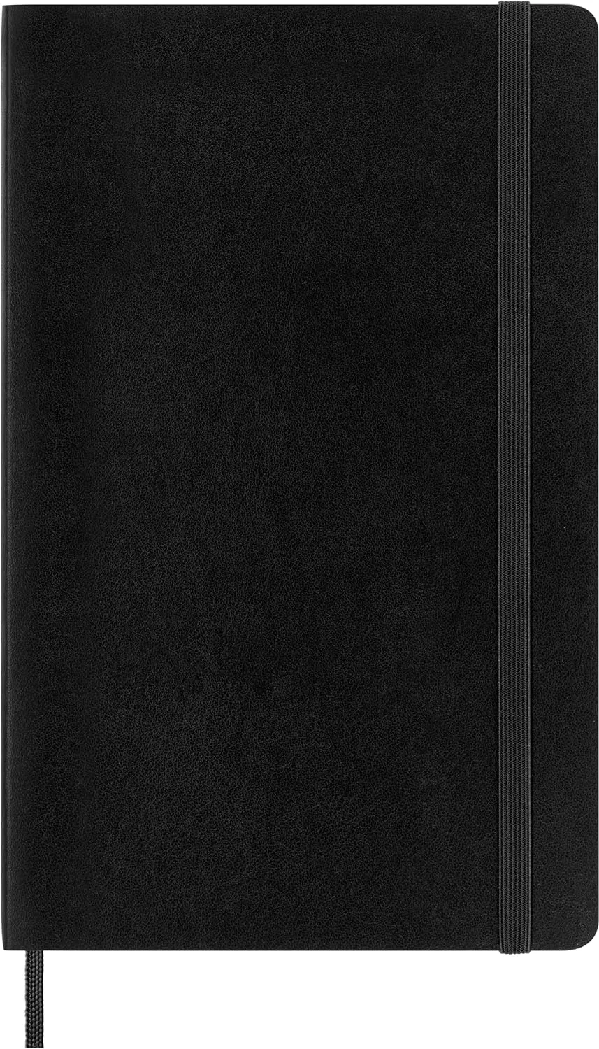 Moleskine Classic Notebook, Soft Cover, Large (5" x 8.25") Ruled/Lined, Black, 192 pages