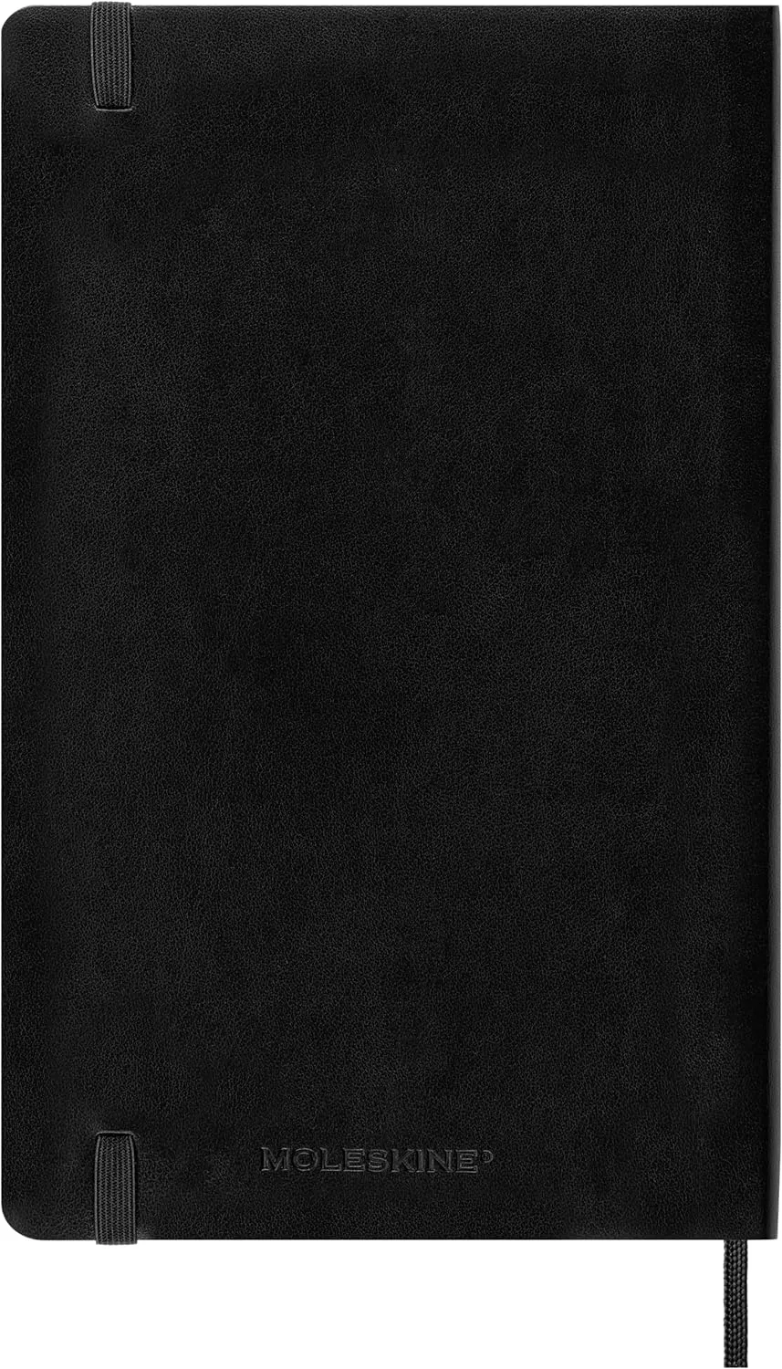 Moleskine Classic Notebook, Soft Cover, Large (5" x 8.25") Ruled/Lined, Black, 192 pages
