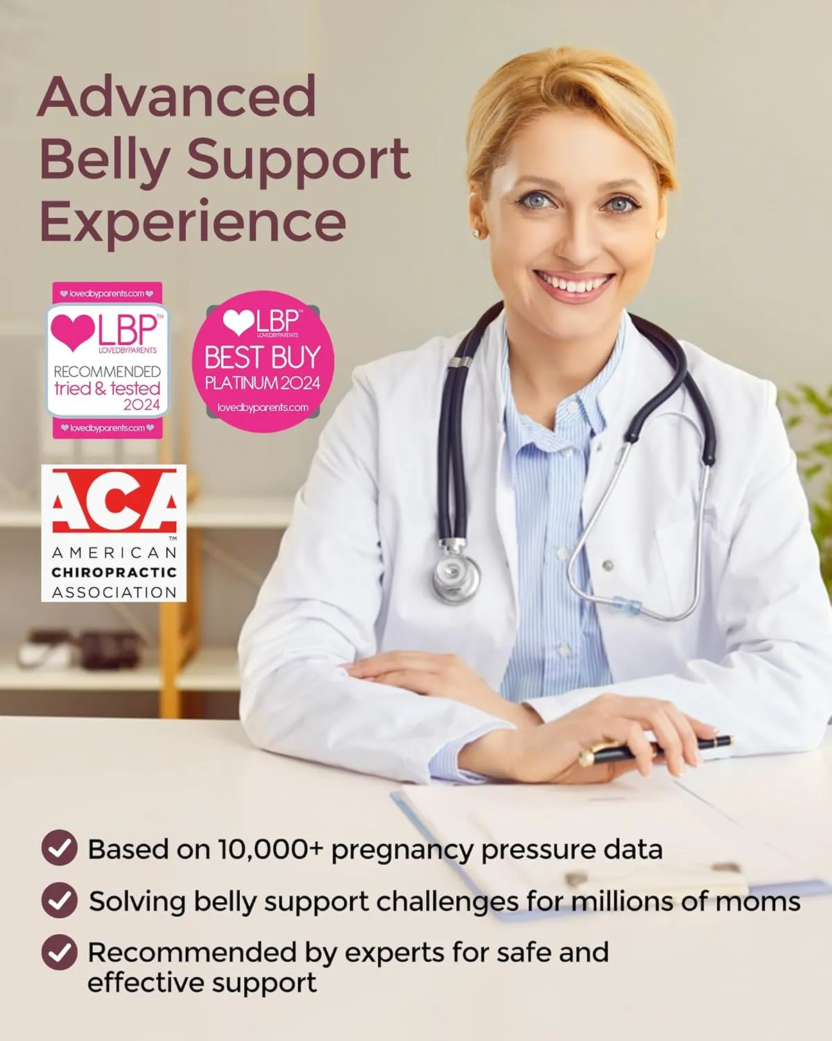 Momcozy Pregnancy Belly Band, CozySupport Ergonest Maternity Belly Band, Invisible Pregnancy Belt for Back, Abdomen, Waist