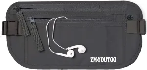 Money Belt for Travel - Hidden Travel Pouch Protect Your Credit and Money With RFID Blocking Passport Holder Waist Wallet (gray)