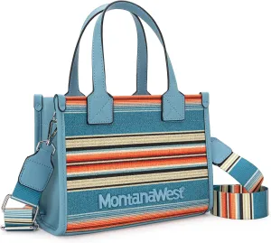 Montana West Small Tote Purses for Women Striped Crossbody Top-Handle Bags