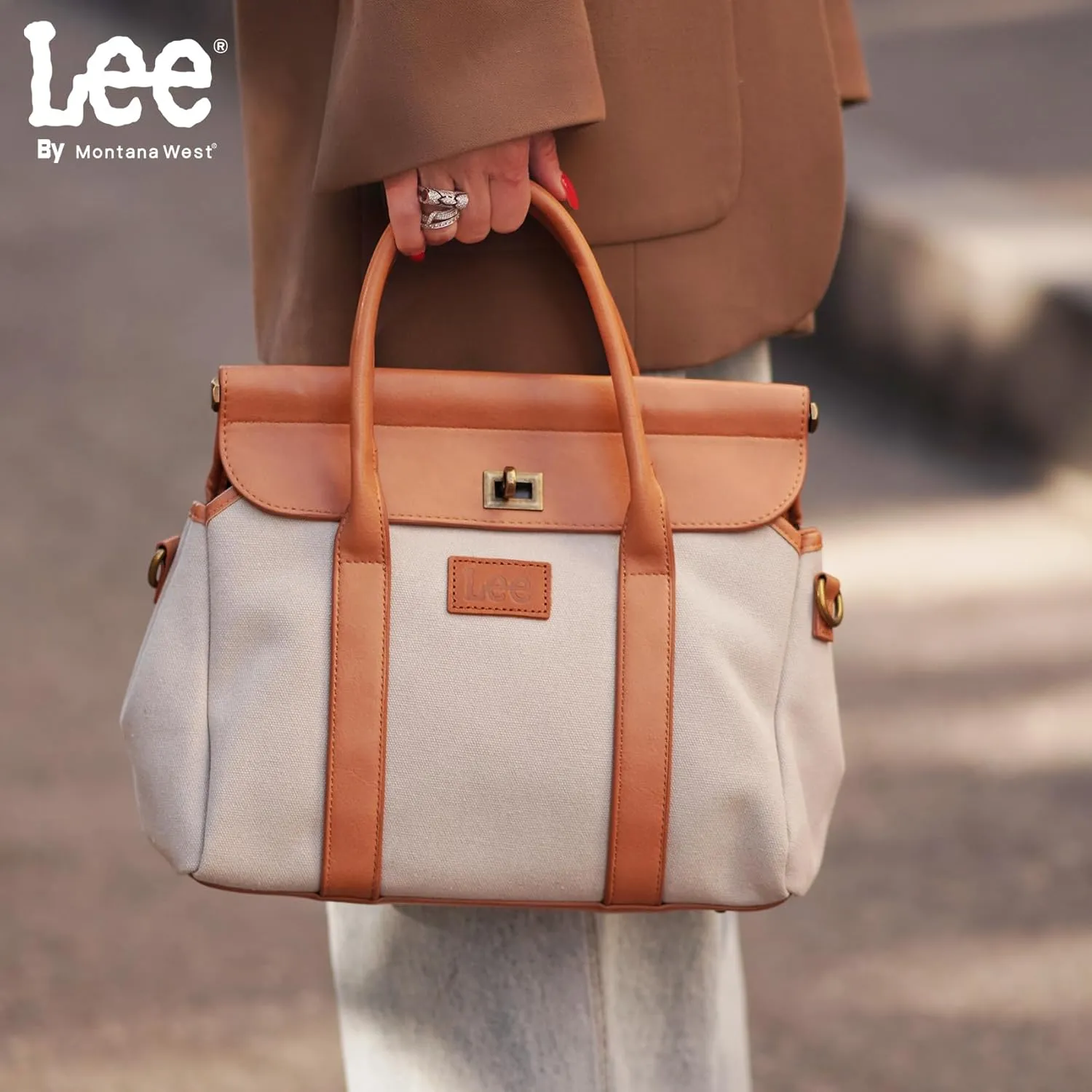 Montana West x Lee Purses and Handbags for Women, Top-Handle Satchel Purse Tote Shoulder Bag Crossbody Messenger Bag
