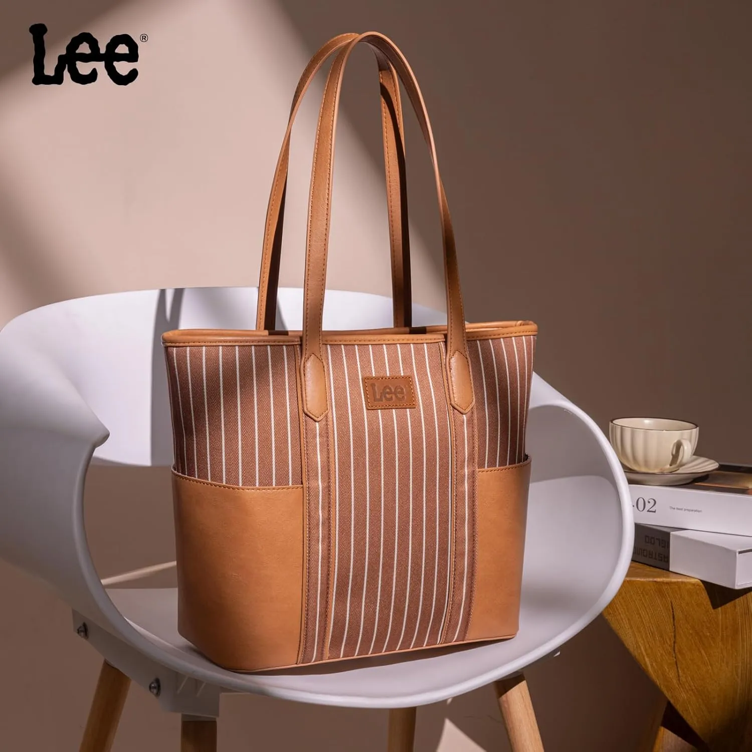 Montana West x Lee Shoulder Tote Bag for Women, Medium Top Handle Handbag Work Travel Hobo Purse