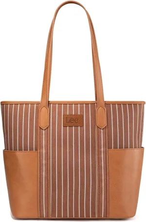 Montana West x Lee Shoulder Tote Bag for Women, Medium Top Handle Handbag Work Travel Hobo Purse