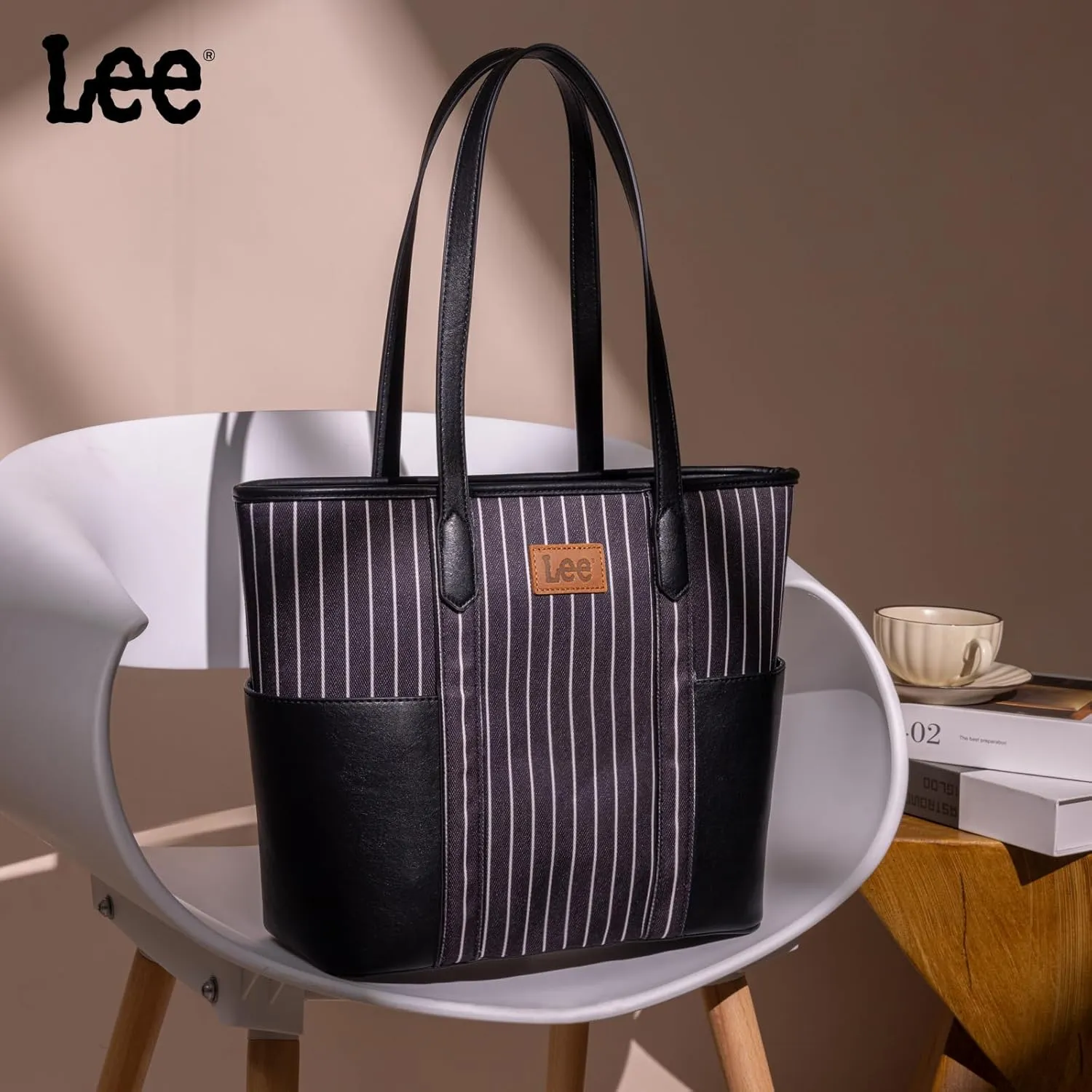 Montana West x Lee Shoulder Tote Bag for Women, Medium Top Handle Handbag Work Travel Hobo Purse