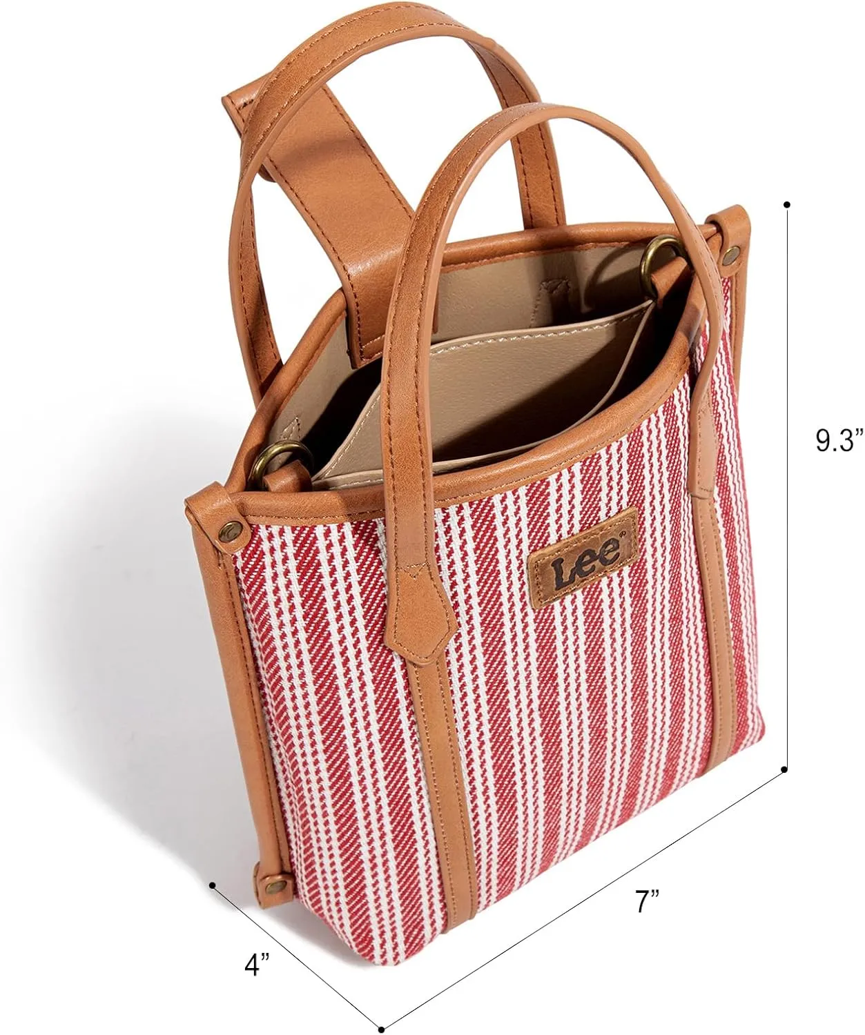 Montana West x Lee Small Tote Bag for Women Work, Stripe Crossbody Bag Top-handle Handbags