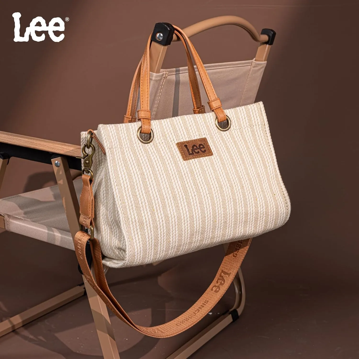 Montana West x Lee Small Tote Bag for Women Work, Stripe Crossbody Bag Top-handle Handbags